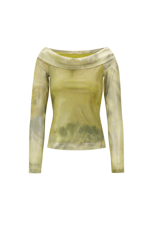 Damen Langarmshirt Vollton Zeitlos | Polyester | Grün