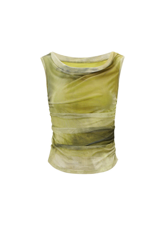 Damen Top Transparent Sommer | Polyester | Rosa
