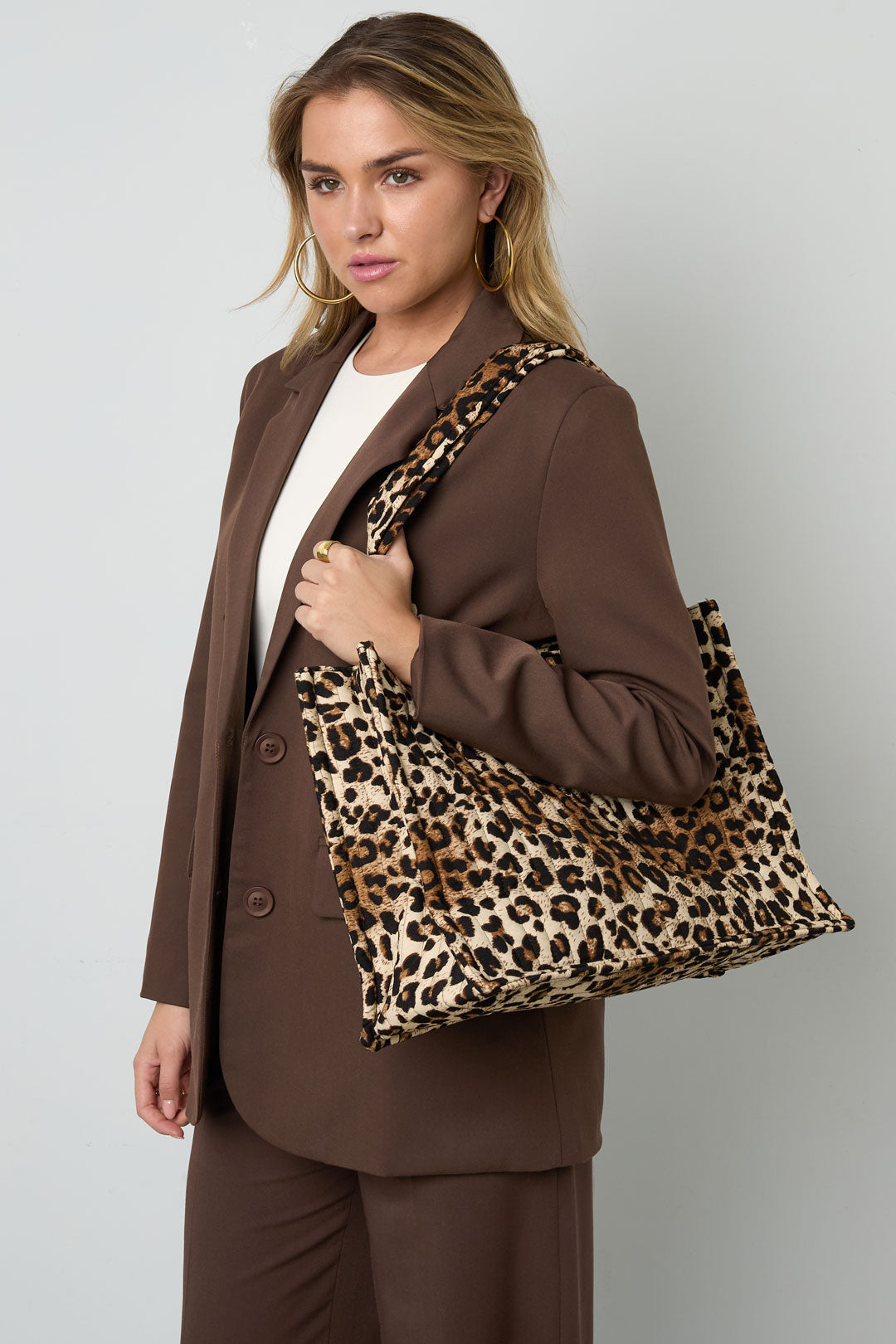 Tote Bag Leopardenmuster Baumwolle | Shopper Damen