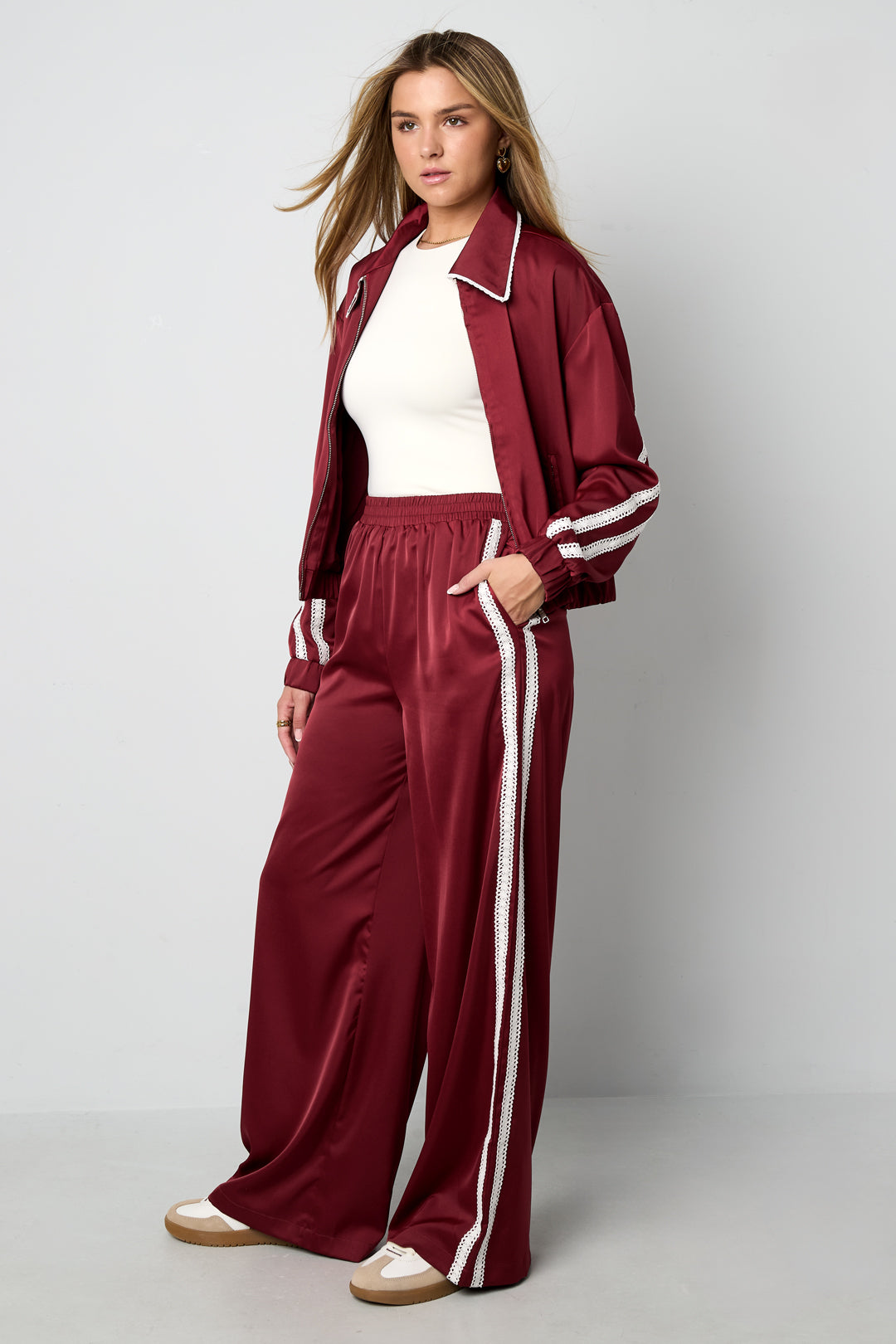 Damen Hose Sport Farbkontrast | Polyester | Mehrfarbig