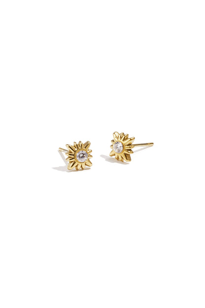 Damen Ohrstecker Strass Unregelmässig | Edelstahl | Goldfarbe & Silberfarbe
