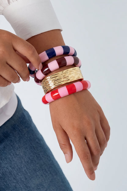 Armreifen aus Kunstharz, lässige und schlichte Serie, Damenschmuck