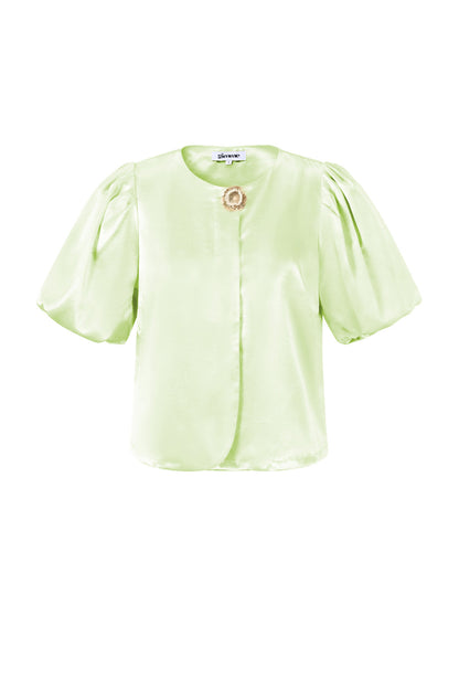 Damen Top Kurzarm Elegant | Polyester | Mehrfarbig