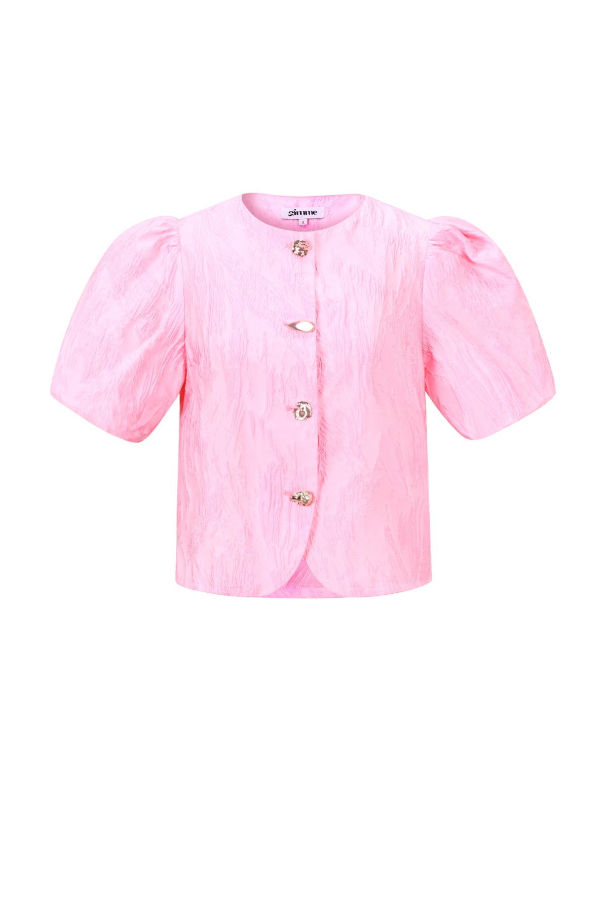 Damen Top Kurzarm Unifarben | Polyester | Rosa