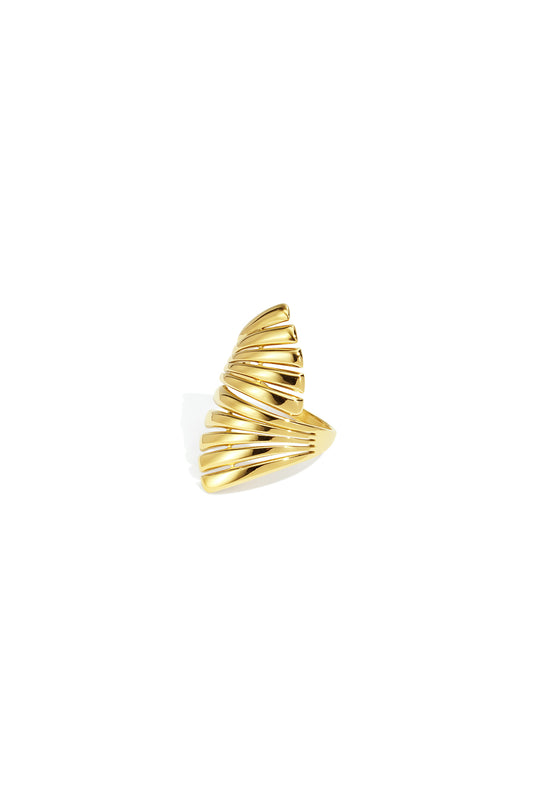 Damen Ring Unregelmässig Casual | Edelstahl | Goldfarbe