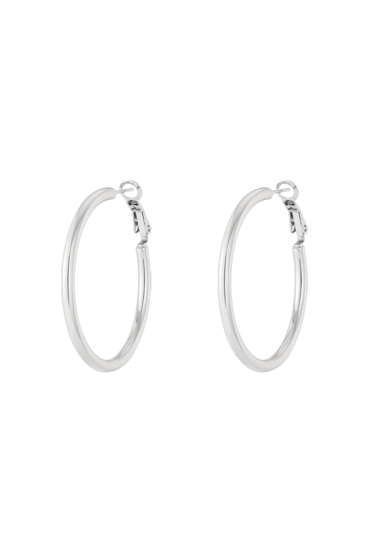 Damen Creolen Organisch Groß | Edelstahl | Gold & Silber – 5–6 cm