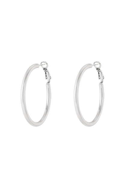 Damen Creolen Organisch Groß | Edelstahl | Gold & Silber – 5–6 cm