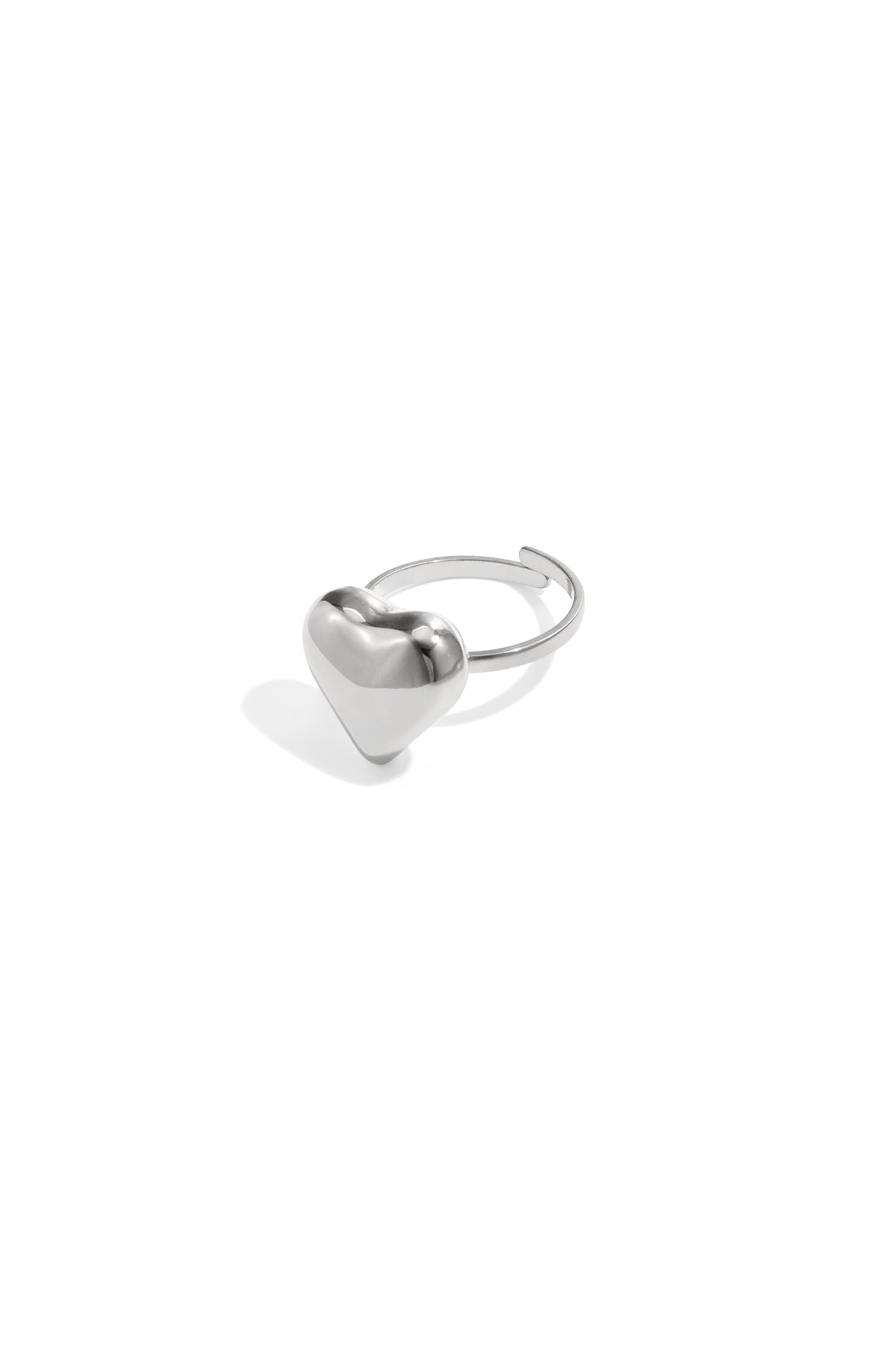 damen ring herz statement | edelstahl | goldfarbe & silberfarbe