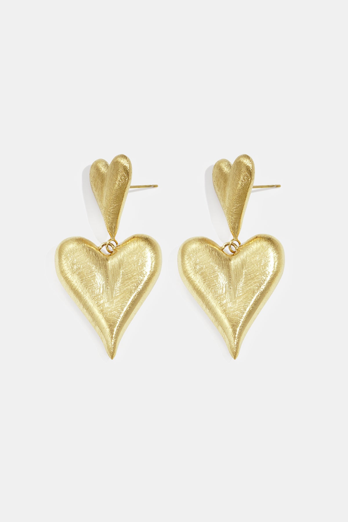 Damen Ohrringe Tropfen Herz | Edelstahl | Goldfarbe & Silberfarbe