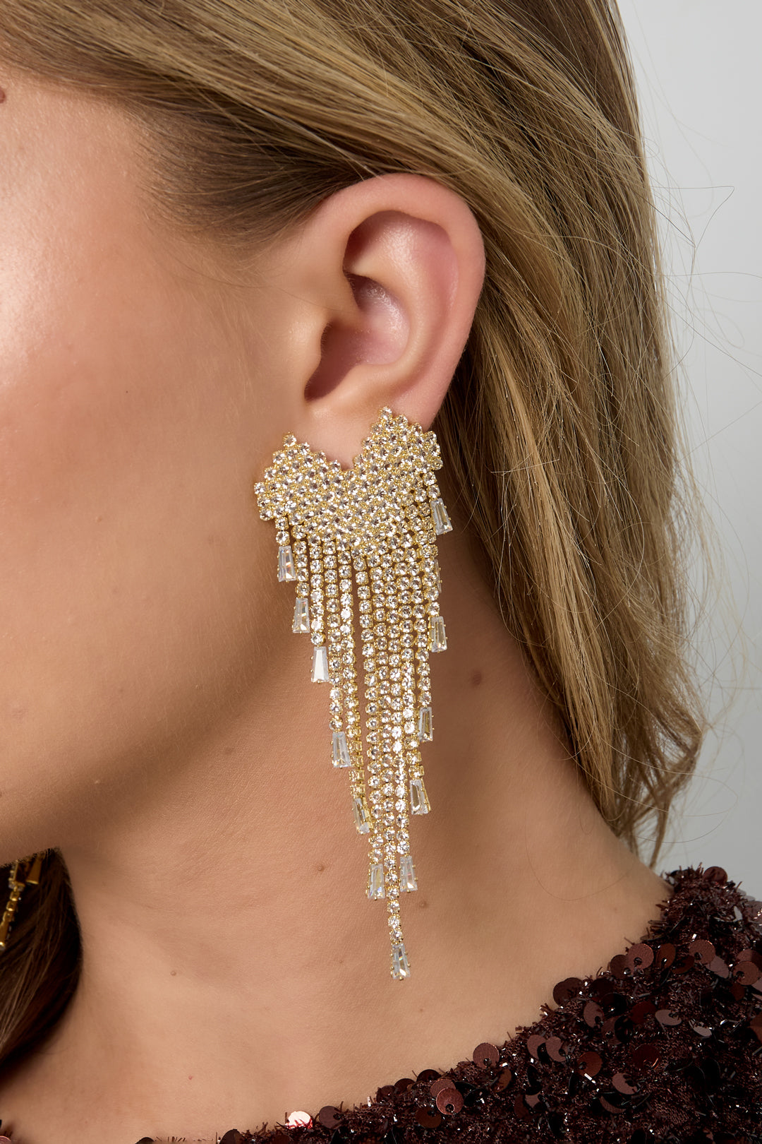 Damen Ohrringe Baumeln Zirkon | Kupfer | Gold & Silber