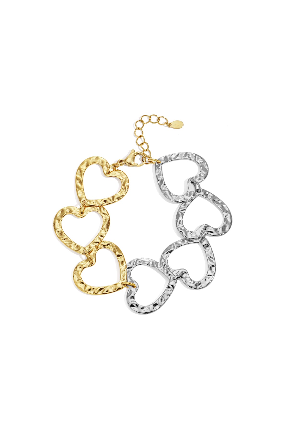 damen armband kette herz | edelstahl | gold- und silberfarbe