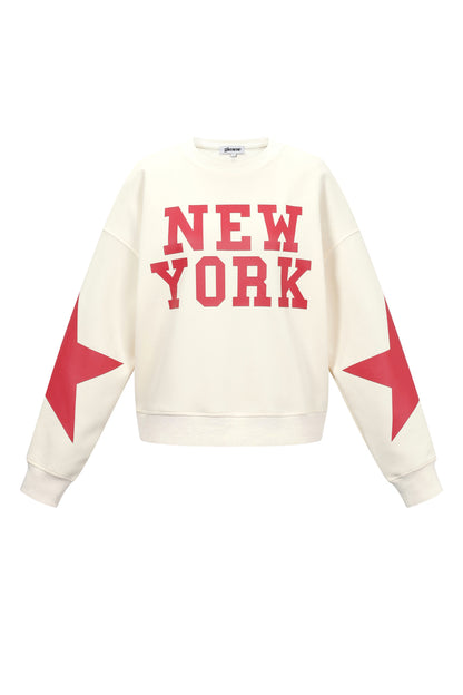 Damen Pullover New York Stern | Baumwolle | Mehrfarbig