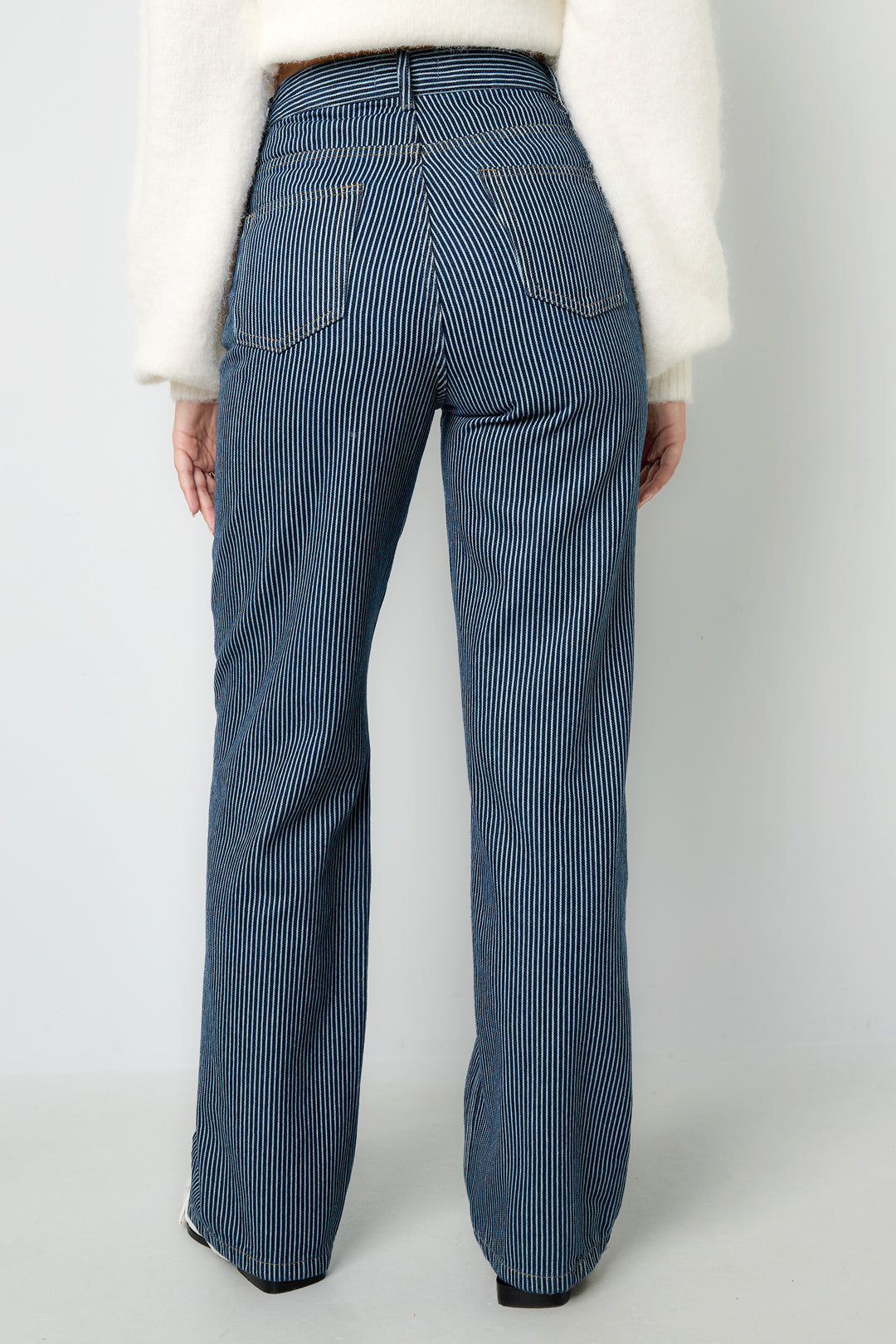 Damen Hose Streifen Baumwolle | Baumwolle | Blau