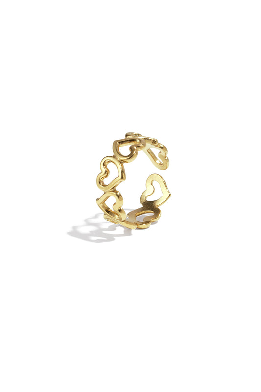 Edelstahl Minimalistische Ringe Herz Casual Täglich Einfache Serie frauen schmuck