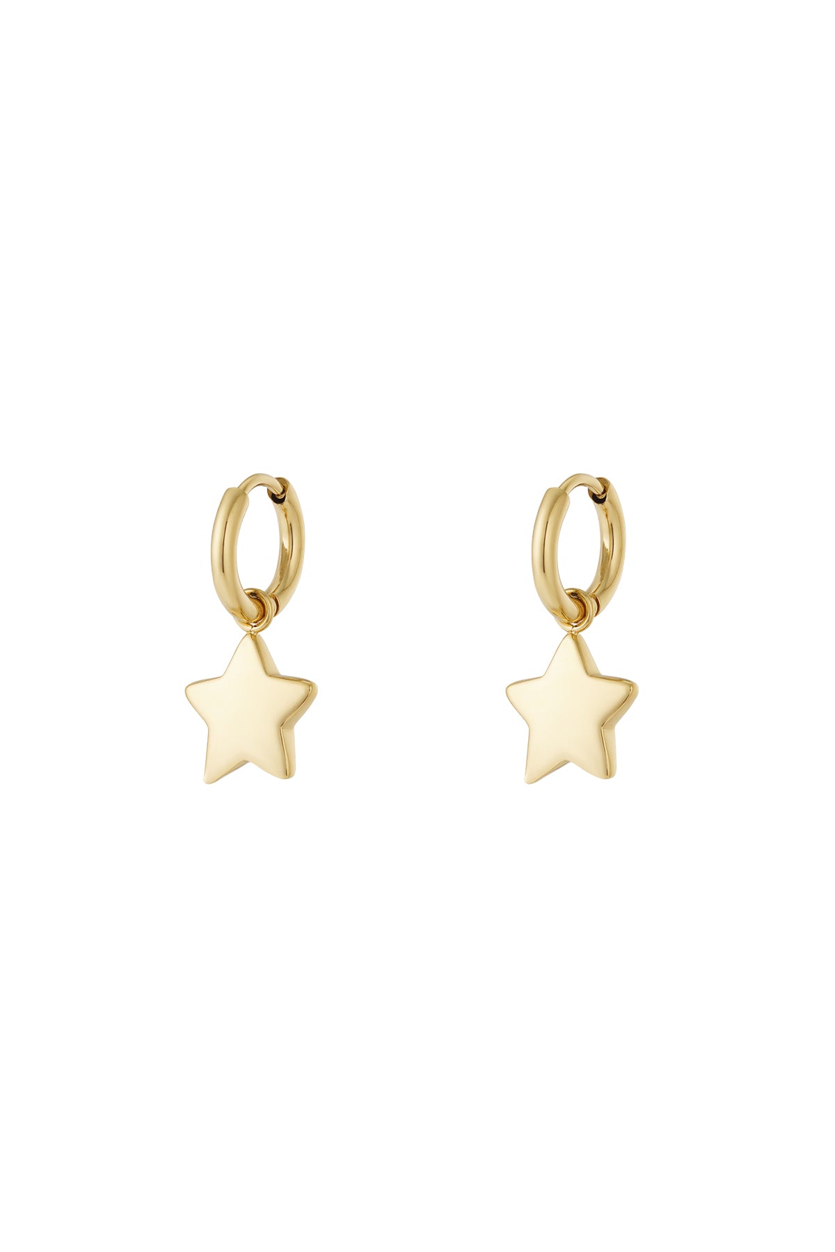 damen sternohrringe | edelstahl vergoldet | gold & silber