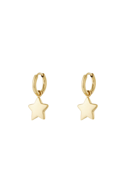 Damen Sternohrringe | Edelstahl vergoldet | Gold & Silber