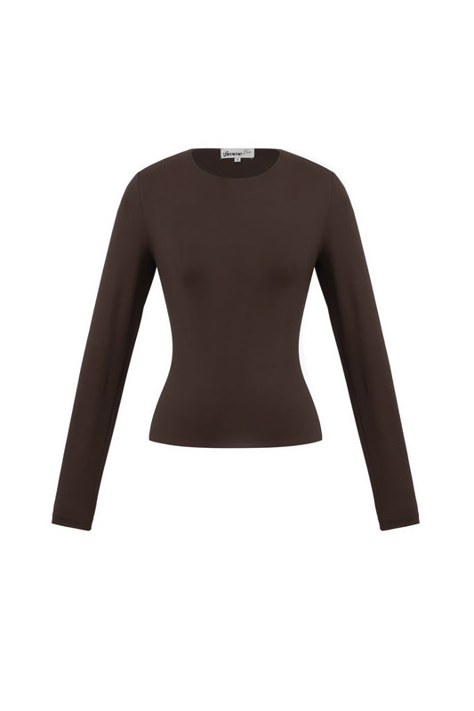 Damen Langarmshirt Strick Nylon Purpur | Nylon | Mehrfarbig