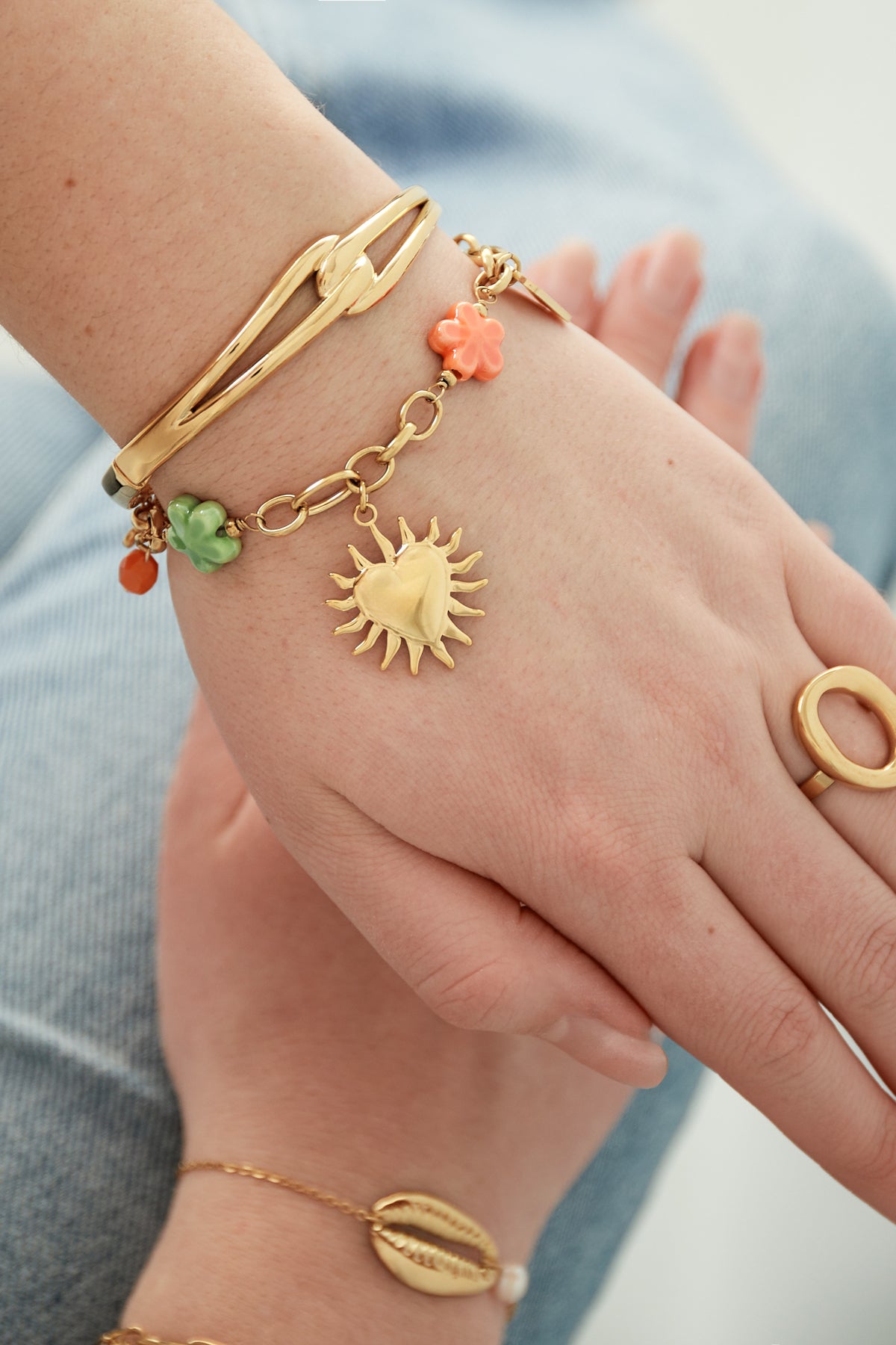 charm couture armband - goldfarben