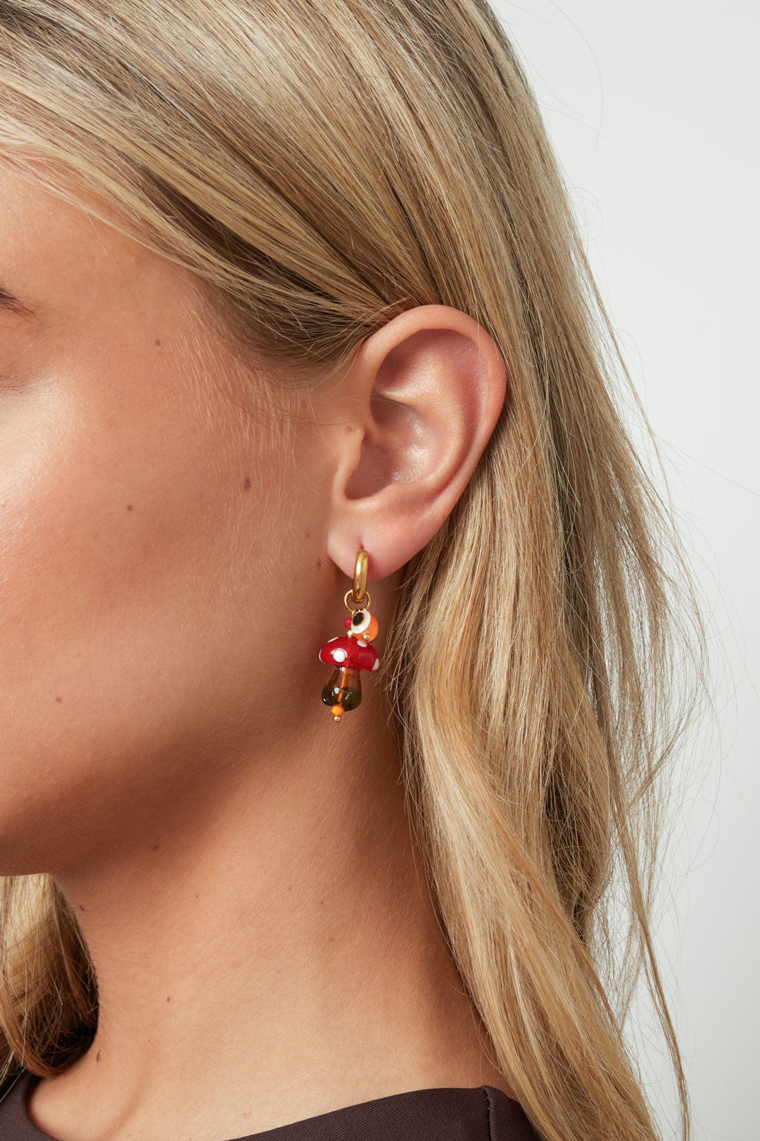 damen ohrhänger tropfen lässig | edelstahl | goldfarbe