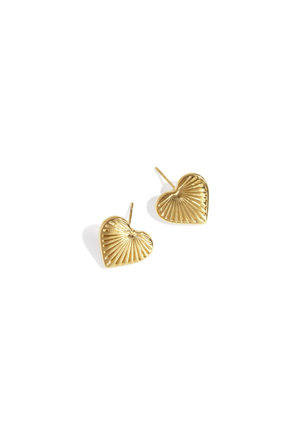 Damen Herzohrstecker Taeglich | Edelstahl | Gold & Silber