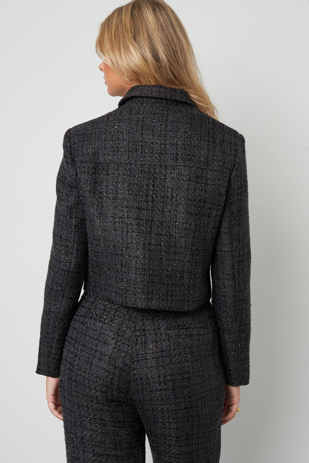 damen jacke kariert elegant | polyester | mehrfarbig