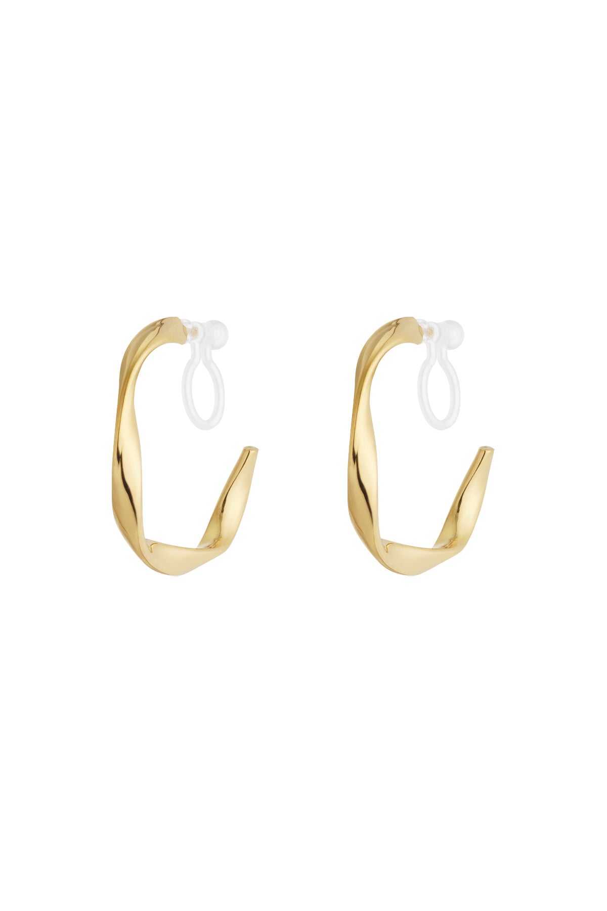 Damen Ohrclips Curve | Edelstahl | Gold & Silber