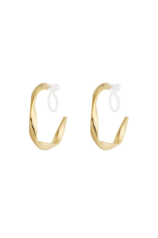 Damen Ohrclips Curve | Edelstahl | Gold & Silber
