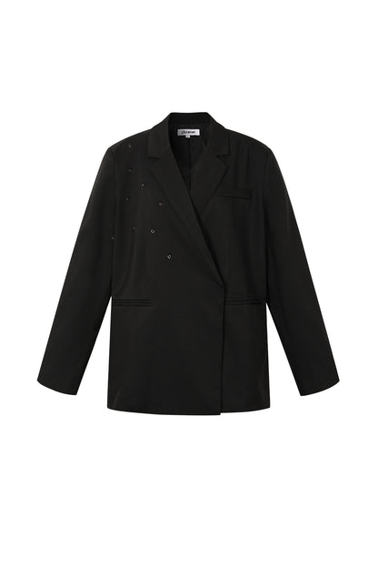 Damen Blazer Klassisch | Gewebt | Schwarz & Creme bis XL