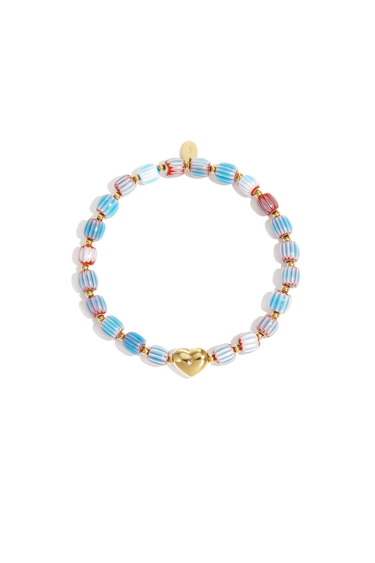 Perlenarmband mit herzförmigem Mittelstück