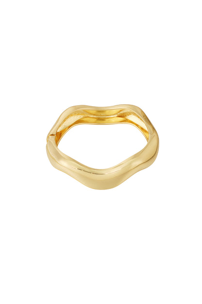 Damen Armreif Gewellt Klassisch | Legierung | Goldfarbe