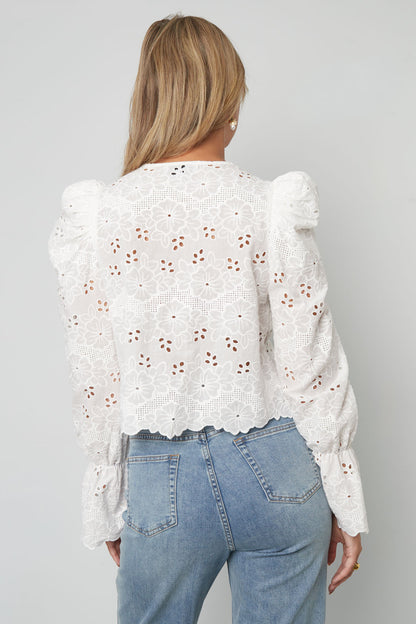 Damen Langarmshirt Baumwolle | Baumwolle | Weiß