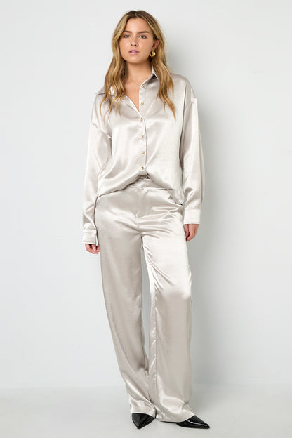 Damen Hose Lässig Uni | Polyester | Mehrfarbig