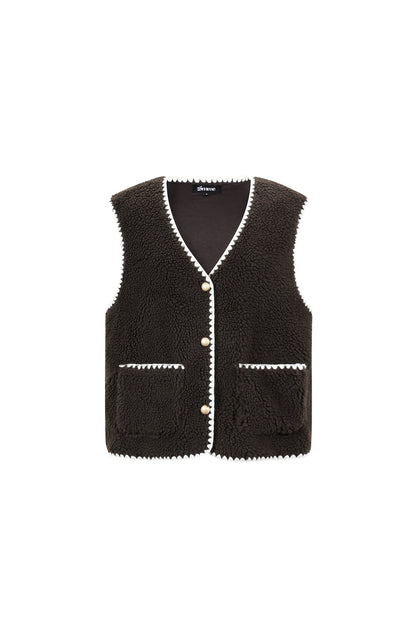 Damen Weste Farbkontrast | Polyester | Mehrfarbig