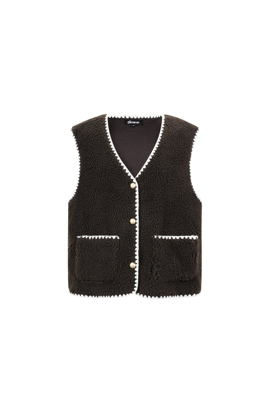 Damen Weste Farbkontrast | Polyester | Mehrfarbig