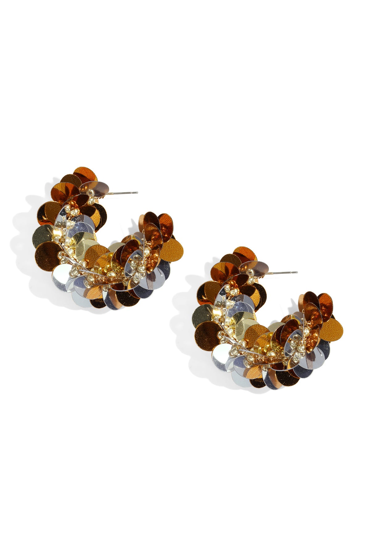 Damen Creolen Bunt | Kupfer | Rosenrot, Gold & Schwarz