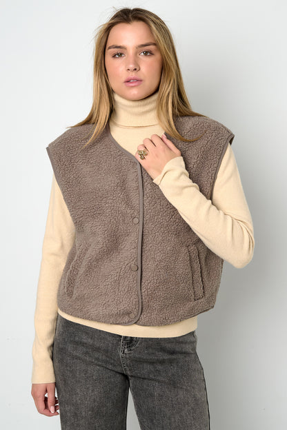 Damen Weste Unifarben Elegant | Polyester | Mehrfarbig
