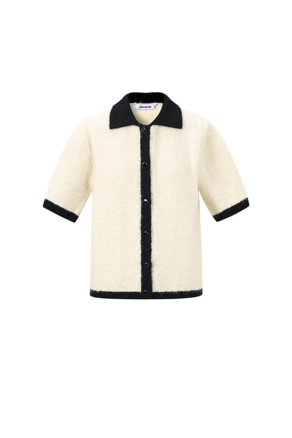 Damen Strickjacke Farbkontrast | Polyester | Mehrfarbig