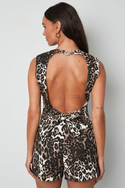 Damen Tanktop Leopardenmuster | Baumwolle | Braun