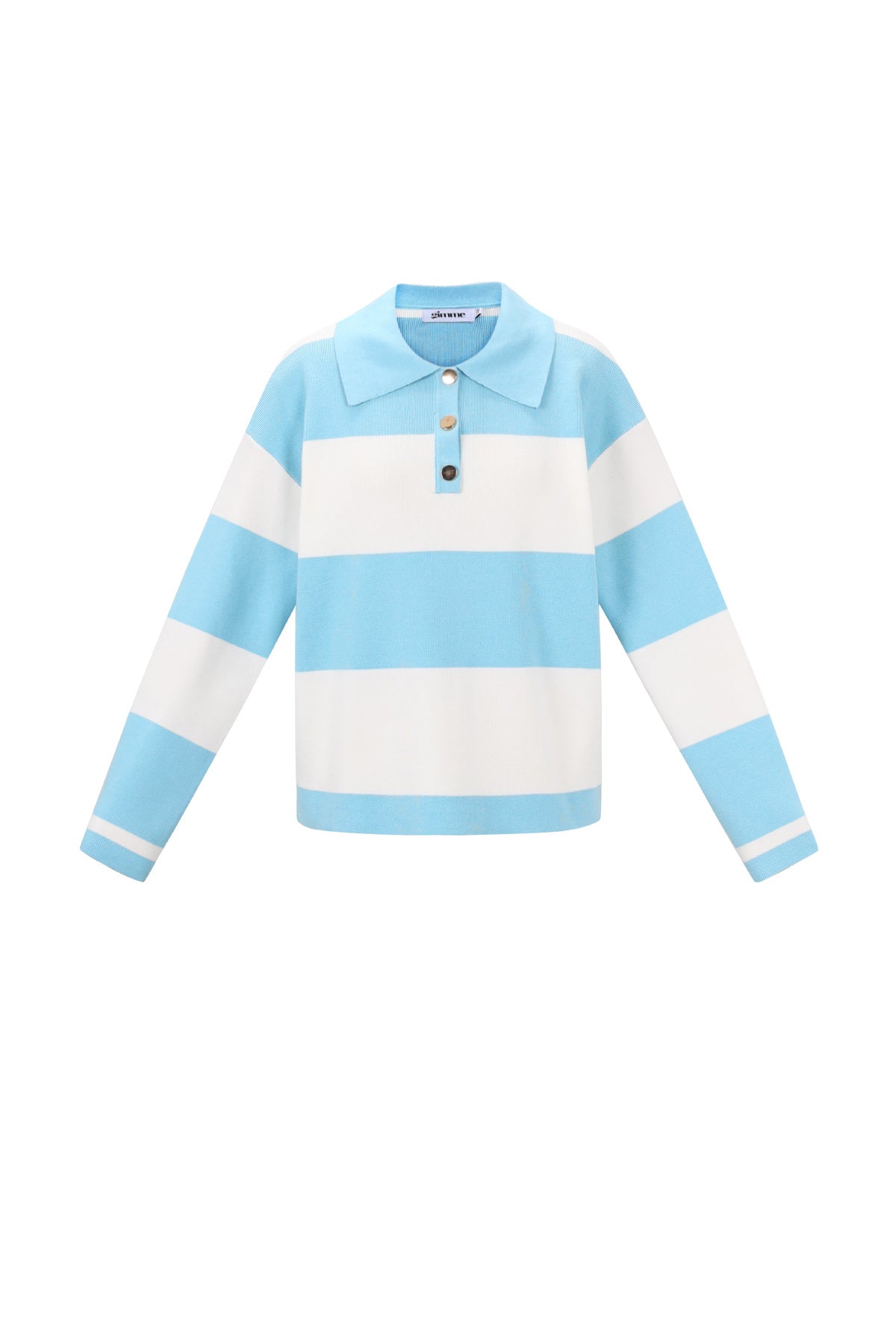 damen polopullover streifen viskose | viskose | mehrfarbig