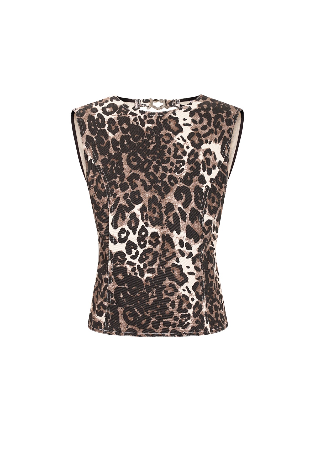 damen tanktop leopardenmuster | baumwolle | braun