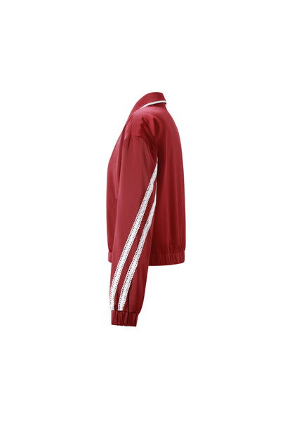 Damen Jacken Set Sportlich | Farbkontrast | Marineblau & Rot