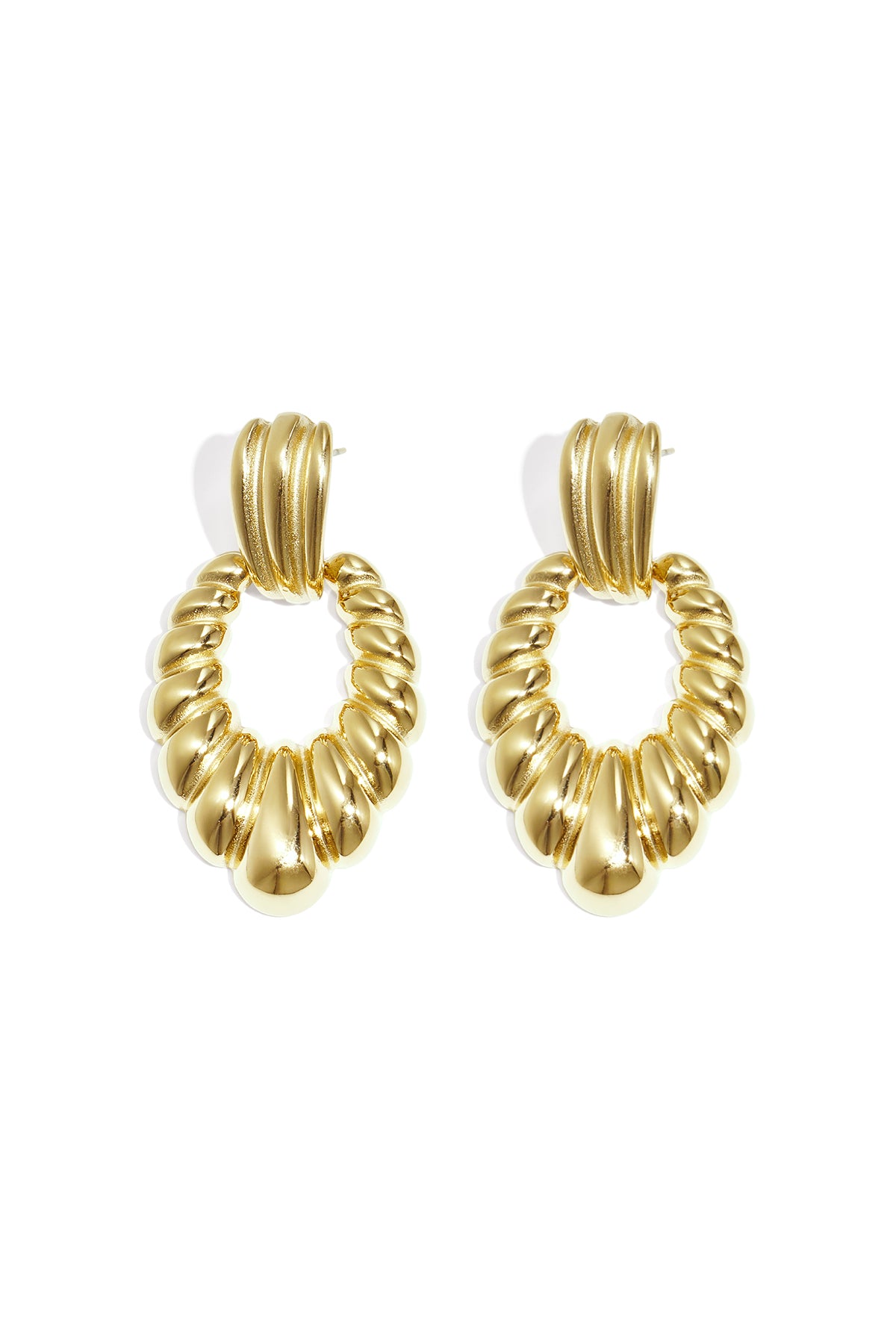 damen ohrringe muschel statement | edelstahl | goldfarbe & silberfarbe