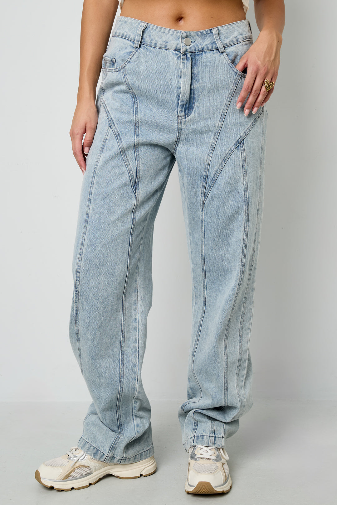damen jeans indigo lässig | baumwollmischung | blau