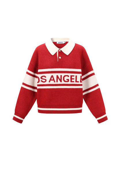 Damen Pullover Sporty Letters | Polyester | Mehrfarbig