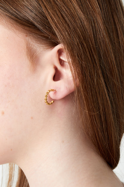 Damen Ohrclips Schlicht 14K | Edelstahl vergoldet | Goldfarbe