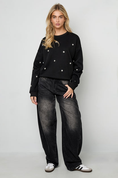 Damen Pullover Tupfen | Baumwolle | Mehrfarbig