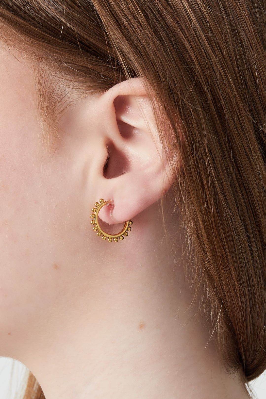 Damen Ohrclips Ring 14K | Edelstahl vergoldet | Gold & Silber