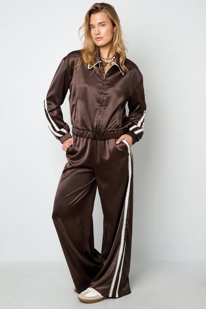 Damen Hose Sport Farbkontrast | Polyester | Mehrfarbig