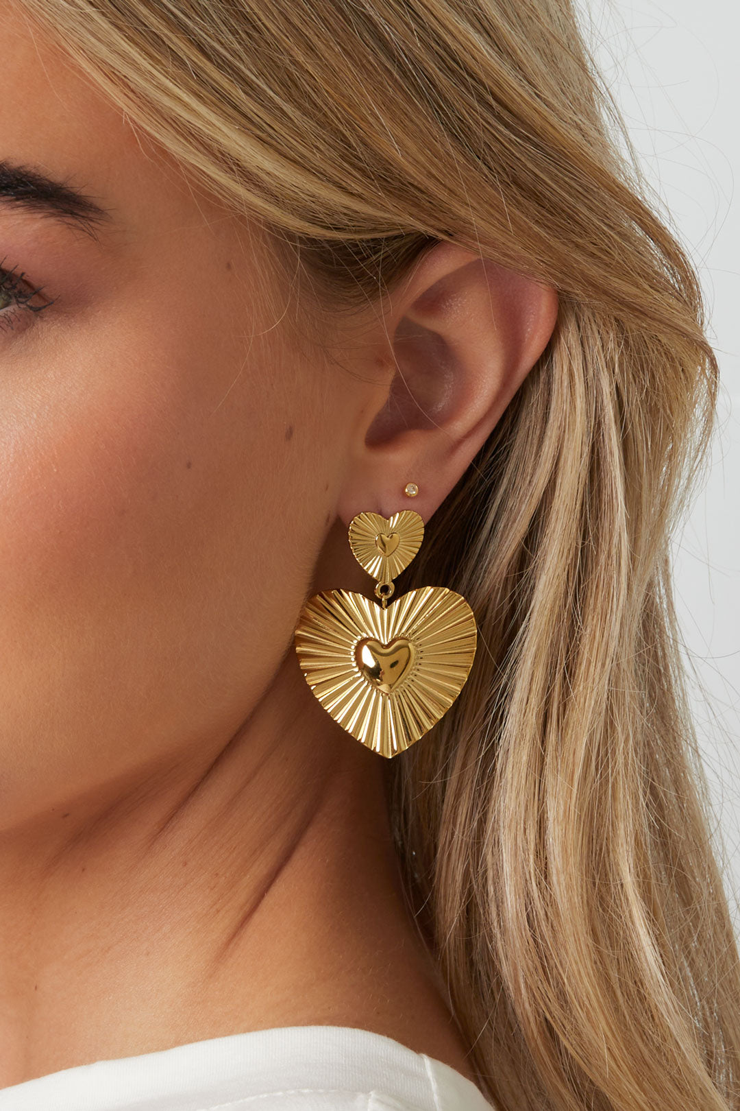 edelstahl tropfen ohrringe herz casual täglich einfache serie frauen schmuck