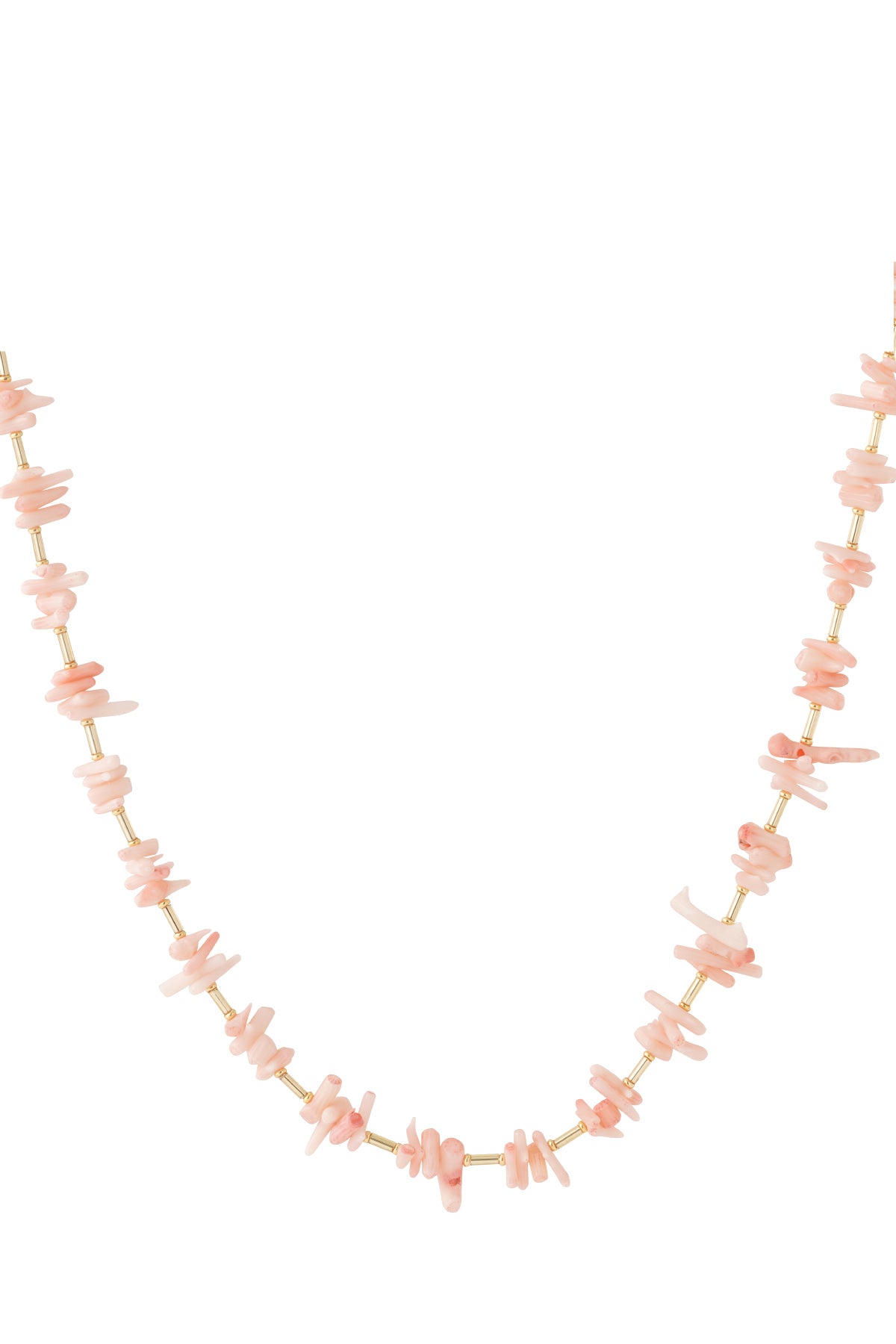 Damen Halskette Korallen Charms Marine | Edelstahl vergoldet | Rosa